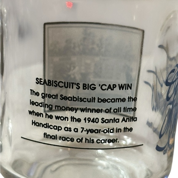 Rare Santa Anita Horse Racing Commemorative Glass Mug Set of 2 - Picture 4 of 9